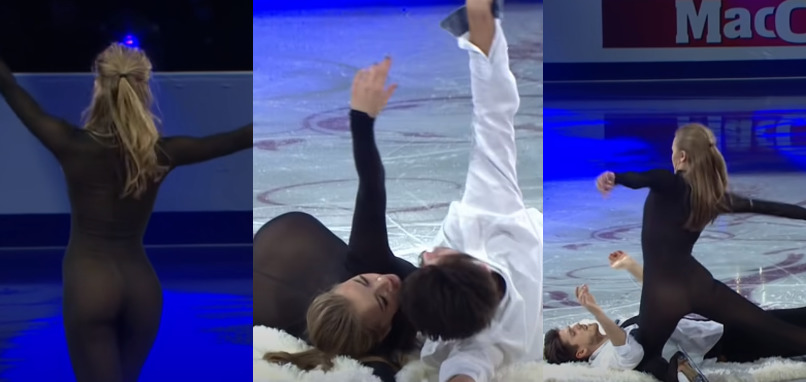 ეროტიკა ყინულზე – რუსი მოციგურავეების თამამი შოუ ხალხის თვალწინ (ვიდეო)