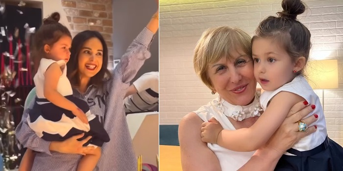 “გიული ბებიაც მოსულა…” – სოფო ნიჟარაზე ელის მარიას დაბადების დღიდან გრანდიოზულ კადრებს აქვეყნებს