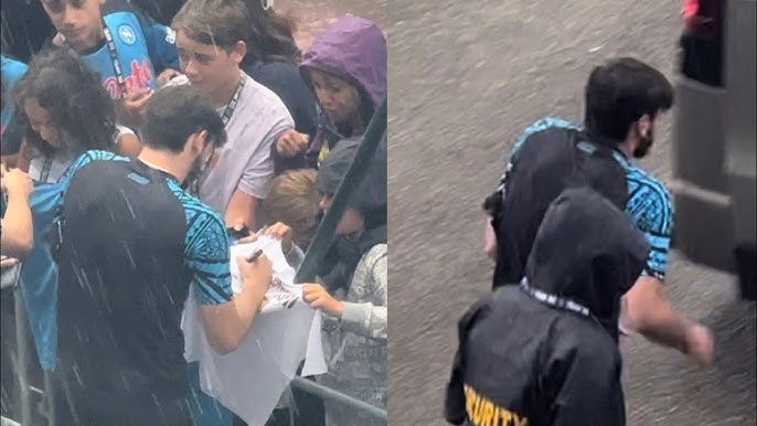 “დიდი გულის ადამიანი” – წვიმის მიუხედავად კვარაცხელია ქომაგებს ავტროგრაფებს ურიგებს და მათთან ფოტოს იღებს – ვიდეო