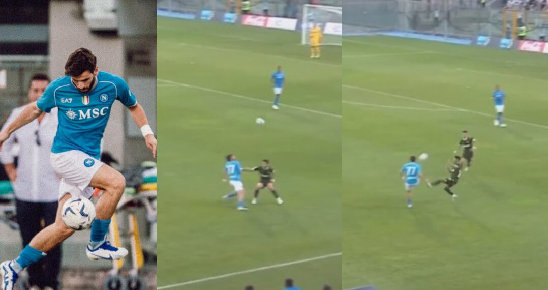 კვარა ცხელიააა ! ხვიჩამ ჟირონას ორ ფეხბურთელს ბურთი თავზე გადაუგდო და ტრიბუნები აახმაურა – ვიდეო