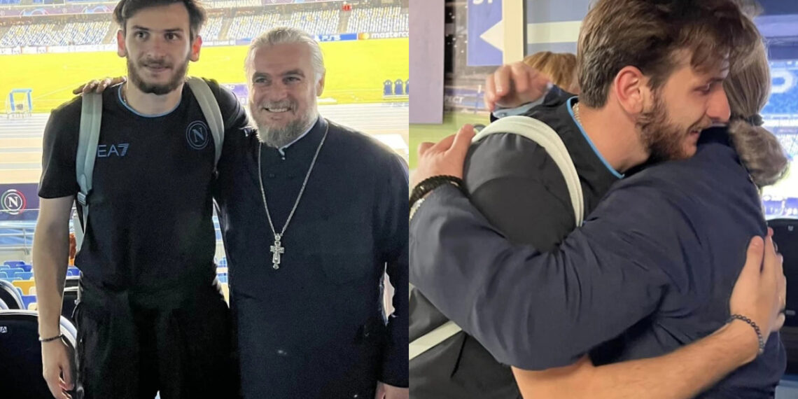 მამა შალვა კვარას თამაშს დაესწრო – კადრები ტრიბუნებიდან