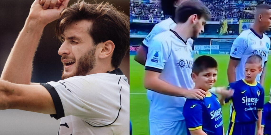 ვიდეო : რა მოხდა მატჩის დაწყებამდე – კვარას და პატარა ბავშვის პოზიტიური კადრები