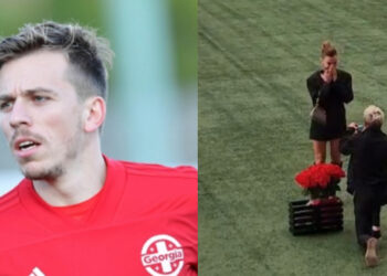 ფეხბურთელმა საბა ლობჟანიძემ “ჩცდ”-ს მსახიობს ხელი სტადიონზე სთხოვა – ნახეთ ემოციური კადრები