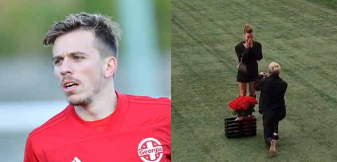 ფეხბურთელმა საბა ლობჟანიძემ “ჩცდ”-ს მსახიობს ხელი სტადიონზე სთხოვა – ნახეთ ემოციური კადრები