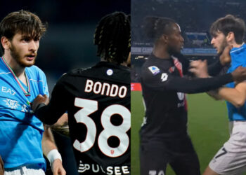 როგორ დასრულდა ხვიჩა კვარაცხელიას და ბონდოს დაპირისპირება – ნახეთ რა მოხდა საფინალო სასტვენის შემდეგ