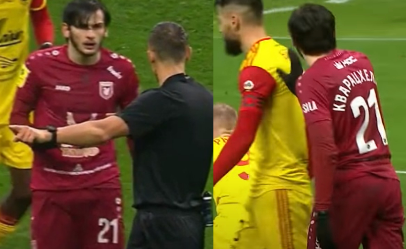 მსაჯთან მივიდა და… – რა გააკეთა ხვიჩა კვარაცხელიამ “რუბინში” თამაშისას, რასაც გუნდის ქომაგები დღემდე არ ივიწყებენ