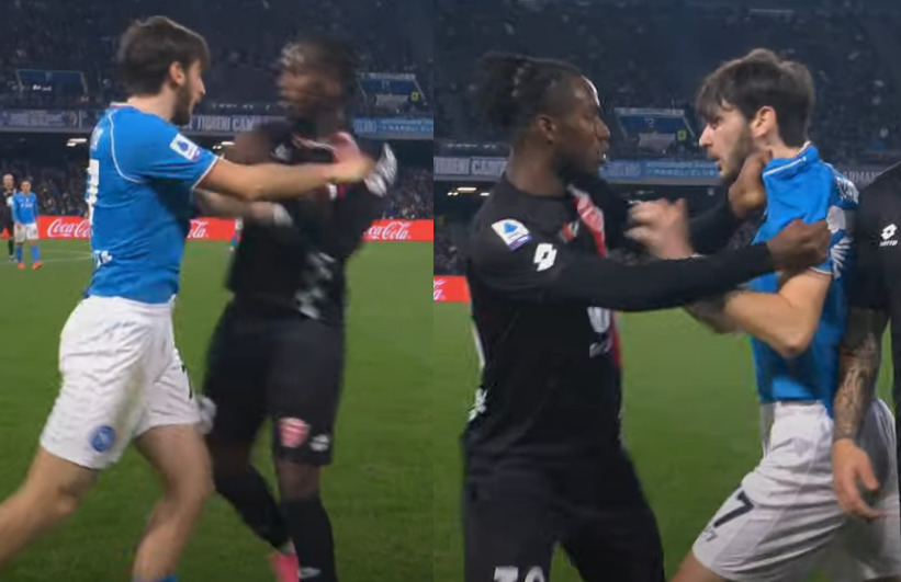 ვიდეო : მატჩის გამორჩეული მომენტები და ხვიჩა კვარაცხელიას დაპირისპირება მოედანზე მონცას ფეხბურთელთან