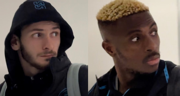 ვიდეო : გამარჯვების მიუხედავად მოწყენილები ჩანდნენ – კვარაცხელია და ოსიმენი ბრაგას დამარცხების შემდეგ