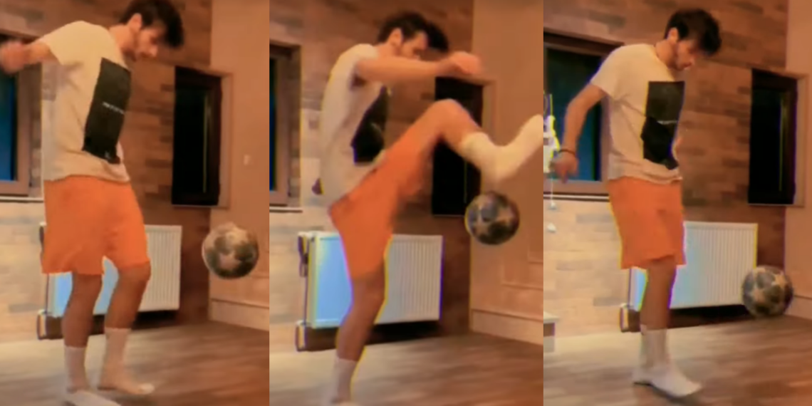 ვიდეო : “ბურთის გარეშე სახლშიც ვერ ძლებს” – ნახეთ როგორ ატარებს დროს სახლში ხვიჩა კვარაცხელია