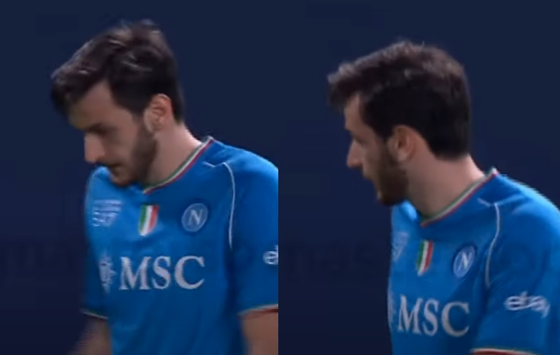 ხვიჩა კვარაცხელიას რეაქცია, როდესაც ფინალში მაძარიმ 70-ე წუთზე შეცვალა