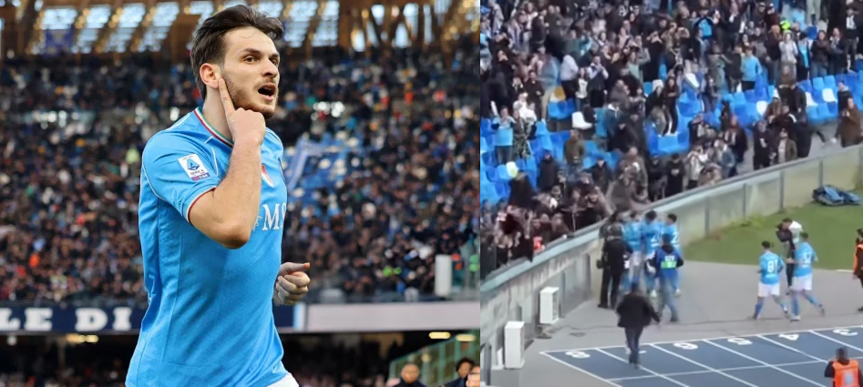 ემოციური კადრები – რა ხდებოდა მარადონას სახელობის სტადიონზე კვარაცხელიას გოლის დროს