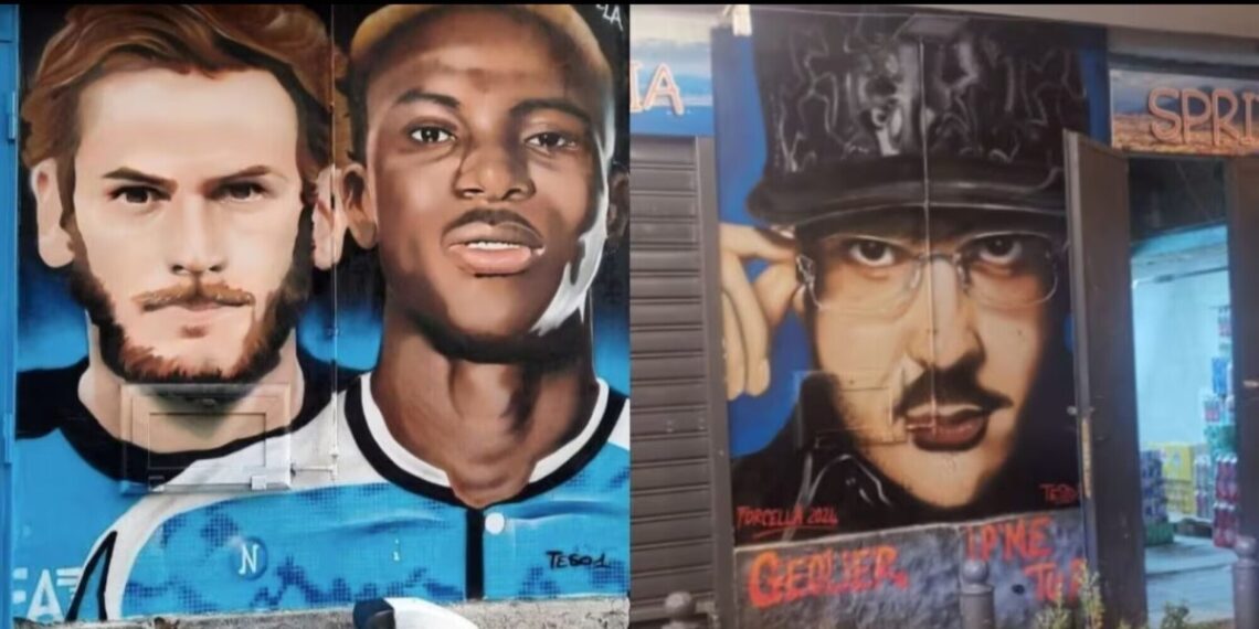 ნეაპოლში კვარაცხელიას მურალი ადგილობრივი რეპერის მურალით ჩაანაცვლეს