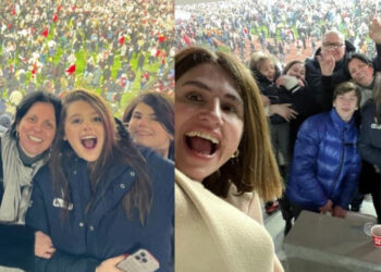 ორსული ნიცა თავაძე ოჯახთან ერთად ნაკრებს ქომაგობდა – ფოტოები სტადიონიდან