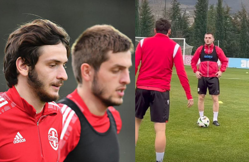 ვიდეო : “საქართველოს ნაკრების ლიდერები” – ხვიჩა კვარაცხელია და გიორგი ჩაკვეტაძე ნაკრების ვარჯიშიდან