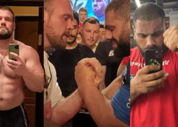 რუსი გოლიათის რეაქცია, როდესაც ქართველ ჰალკთან ვერაფერს გახდა – ვიდეო