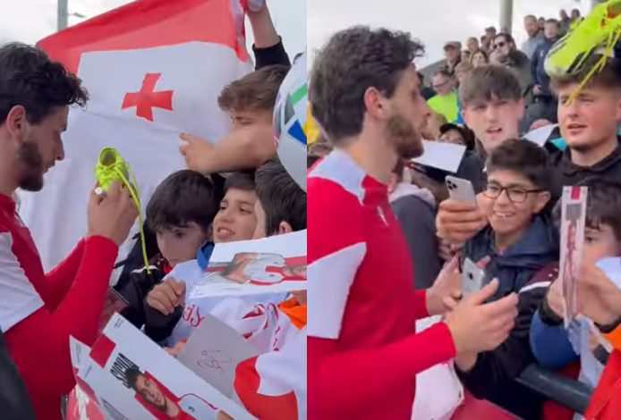 ვიდეო : სიხარულის ზღვა ემოციები გერმანიაში – ბავშვების რეაქცია, როდესაც კვარაცხელია ავტოგრაფებს არიგებს