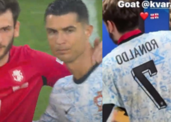 ვიდეო : კერპი დაამარცხა და მატჩის შემდეგ მისი მაისურიც მიიღო – რონალდუმ კვარა დაასაჩუქრა