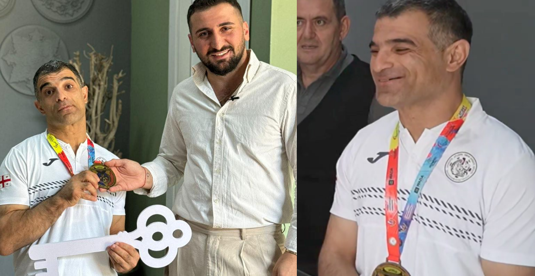 ვიდეო : ვახტანგ ახობაძეს საჩუქრად ეპიზოდ დეველოპმენტის ბინა გადაეცა, დამატებით, ყოველთვიური ხელფასი ბინის ჩაბარებამდე – მკლავჭიდელს საჩუქრები გადასცეს