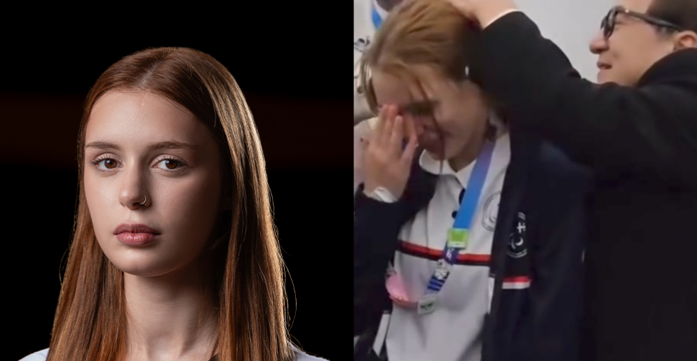 ანა ჯაფარიძის რეაქცია, როცა დაჯილდოებამდე თმა ჯეკი ჩანმა შეუკრა – ვიდეო სოციალურ ქსელს იპყრობს