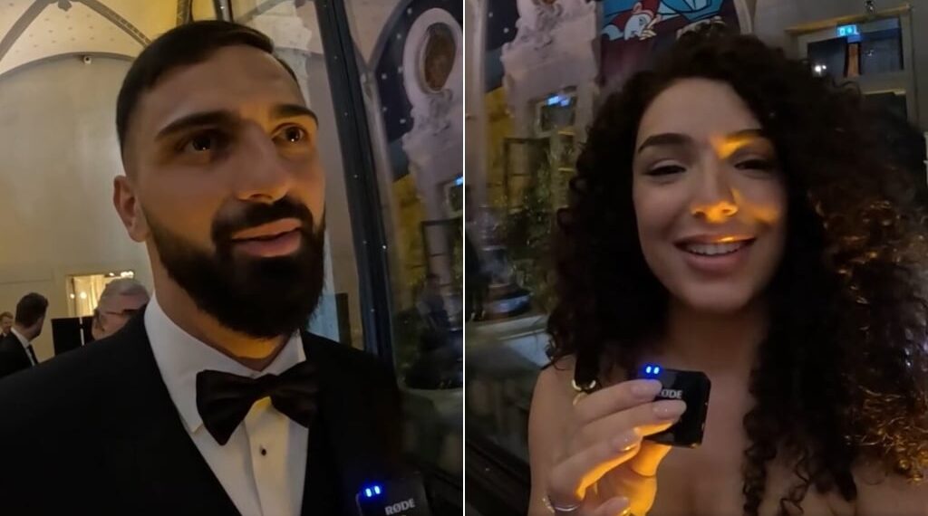 ვიდეო: „ელენეს პირველი კითხვა იყო, რა ჩავიცვაო…“ – გიორგი მამარდაშვილისა და მისი მეუღლის ინტერვიუ ოქროს ბურთის დაჯილდოების ცერემონიიდან