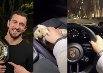 „ბუბუ“ – ლაშა ბექაური თბილისის ქუჩებში ლომის ბოკვერს საკუთარი “პორშეთი” ასეირნებს – რა ვიდეოს აქვეყნებს ორგზის ოლიმპიური ჩემპიონი ?