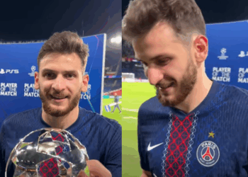 რა რეაქცია ჰქონდა კვარაცხელიას, როდესაც მატჩის საუკეთესო მოთამაშის პრიზი გადასცეს ?