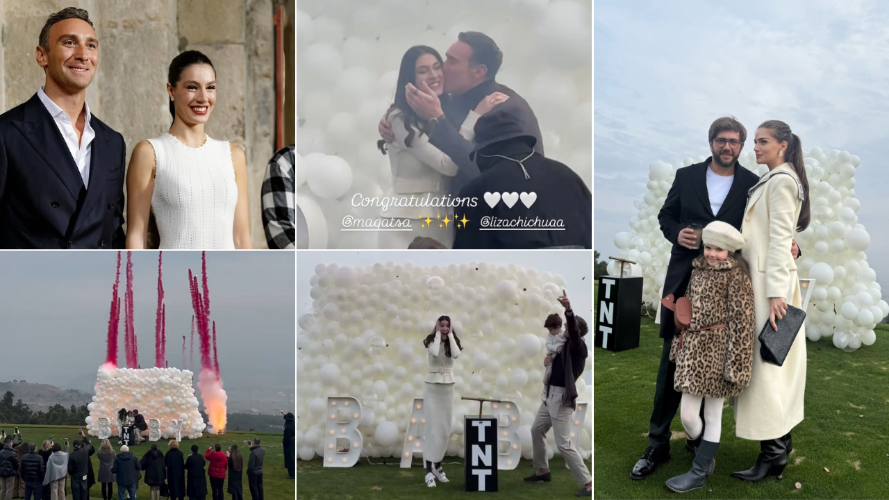 ფოტო, ვიდეო: „გილოცავთ! მის მაქაცარია“ – ნოე და ჯანეტი ლიზა ჩიჩუას და ირაკლი მაქაცარიას მესამე შვილის სქესის გაგების ცერემონიიდან კადრებს გვიზიარებენ